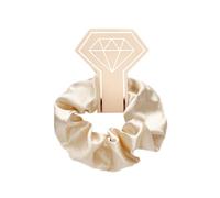 Aniyan Scrunchies - Juego de coleteros de satén para mujer, alta calidad, elásticos, para cola de caballo, satén de primera calidad, color beige