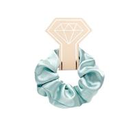 Aniyan Scrunchies - Juego de coleteros de satén para mujer, de alta calidad, elásticos para cola de caballo, satén de primera calidad, color verde azulado