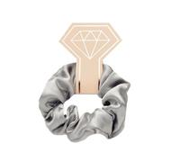 Aniyan Scrunchies - Juego de coleteros de satén para mujer, de alta calidad, elásticos para cola de caballo, satén de primera calidad, color gris plateado