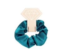 Aniyan Scrunchies - Juego de gomas elásticas para el pelo para mujer, de satén de alta calidad, color azul pavo real