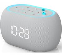 ANJANK Radio Despertador con Altavoz Bluetooth, Sonido estéreo Hi-Fi, 7 Colores de Luz Nocturna, Reloj Despertador Digital con 8 Sonidos de Alarma, Radio FM para Dormitorio