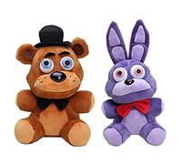 Anjinguang 2 piezas de cinco Ni-ghts Fazbear de peluche de 7 pulgadas, juguetes de peluche FNAF de pesadilla, cupcakes, globos Foxy Boy Clown Stuff, juguete de peluche de animal FNAF, muñeca de