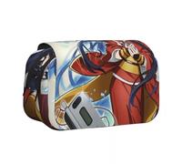 Anjinguang BSD - Estuche para lápices de anime Nakahara Chuuya/Dazai Osamu, estuche para lápices con estampado de dibujos animados, gran capacidad, doble capa, con cremallera, caja de papelería para