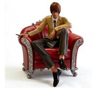 Anjinguang Figura de anime Light Yagami - 16 cm Detective Amane sentado en el sofá, figura de acción modelo de PVC, decoración del hogar de escritorio, regalo coleccionable