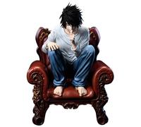 Anjinguang Figura L de anime - 15 cm Detective L sentado en el sofá, figura de acción modelo de PVC, decoración del hogar de escritorio, regalo coleccionable