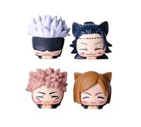 Anjinguang Gojo Satoru Geto Suguru - Figura de 4 juegos de mini orejas de gato, colección de figuras de anime, estatua modelo de estatua de escritorio, decoración de habitación, regalos, PVC, 4 cm