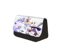 Anjinguang Hazbin Hotel - Estuche para lápices de anime Alastor/Angel Dust/Charlie/Lucifer, gran capacidad, doble compartimento, papelería, bolsa para estudiantes, estuche de regalo para niños y