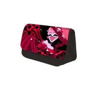 Anjinguang Hazbin Hotel - Estuche para lápices de anime Alastor/Angel Dust/Charlie/Lucifer, gran capacidad, doble compartimento, papelería, bolsa para estudiantes, estuche de regalo para niños y