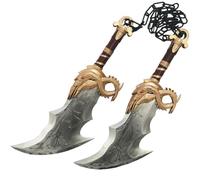 Anjinguang Kratos Cosplay Props - Cadena de arma de doble cuchillo, cuchillas del caos, accesorios de disfraz de Halloween para fiesta de disfraces, 45 cm
