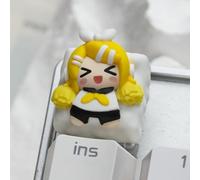 Anjinguang Miku Figure,Anime Keycap Miku Cute Keyboard Cap Kagamine Rin Kagamine Len Gaming Teclado Mecánico Accesorios Teclado Cap Cartoon Resina Keycap (solo teclas)