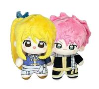 Anjinguang Natsu Dragneel - Figura de peluche de anime Lucy Heartfilia, colgante de peluche de 10 cm, bonita almohada de dibujos animados, bolsa de accesorios, regalos de decoración