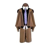 Anjinguang Ranpo Edogawa - Disfraz de cosplay de Dazai Osamu, uniforme de detective, Dazai, manga larga, gabardina para Halloween