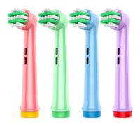 AnjoCare Cabezales de cepillo infantiles para Oral B,4 Pack cabezales de cepillo de dientes infantiles de cerdas suaves,cabezales de cepillo de dientes eléctricos niños para dientes y encías sensibles