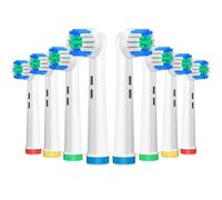 AnjoCare Cabezales de repuesto para Oral B Braun, cabezales recargables compatibles con Pro 1000/3000/5000/7000 y Vitality， 1 unidad (Paquete de 8) ，Blanco