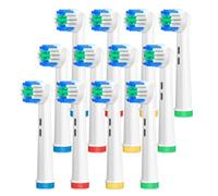 AnjoCare Cabezales de repuesto para Oral B Braun, cabezales recargables compatibles con Pro 1000/3000/5000/7000 y Vitality, 1 unidad (Paquete de 12), Blanco