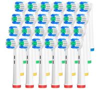 AnjoCare Cabezales de repuesto para Oral B Braun, cabezales recargables compatibles con Pro 1000/3000/5000/7000 y Vitality， 1 unidad (Paquete de 24), Blanco