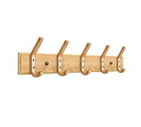 Anjuer - Perchas de bambú (5 ganchos, 20 kg)