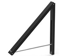Anjuer Perchero de Pared Aluminio Percha Plegable para Ahorrar Espacio Negro