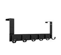 Anjuer Perchero para Puerta Colgadores de Puerta Aluminio Percha de Baño Gancho de Baño para los dormitorios baños armarios gabinete - 6 Ganchos