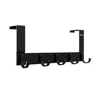 Anjuer Perchero para Puerta Colgadores de Puerta Aluminio Percha de Baño Gancho de Baño para los dormitorios baños armarios gabinete - 5 Ganchos