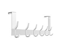 Anjuer Perchero para puerta con 6 ganchos, gancho para puerta para colgar, gancho para puerta de baño, moderno