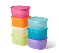 ANJUKE 7PCS botes cocina almacenaje, recipientes para alimentos Reutilizables - Microondas, Lavavajillas, Recipientes de Almacenamiento en el Congelador Para la Preparación de Comidas(900ML)