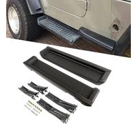 AnJWen Estribos Laterales para Jeep Wrangler TJ Sport 2Door 1997-2006,Protector de Aluminio y Plástico ABS Antiarañazos Accesorios para el Exterior del Coche