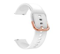 ANKANG Correa de reloj universal de liberación rápida de 20 mm para Polar lgnite 3 2 Pacer Unite, correa de silicona suave con hebilla de metal para mujer, hebilla de oro rosa blanco