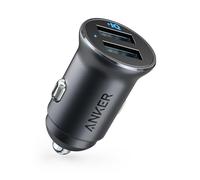 Anker 320 Cargador Coche USB Carga Rapida(24W II), Mini Cargador de Coche, Carga de Coche USB Dual-Puerto de 24W 4.8A con luz LED, para iPhone13/12/11/XR/Xs, iPad Pro/Air 2/Mini, Galaxy y más