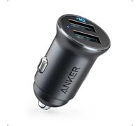 Anker 320 Cargador Coche USB Carga Rapida 24W II | Mini cargador dual puerto 24W 4.8A con luz LED, para iPhone, iPad, Galaxy