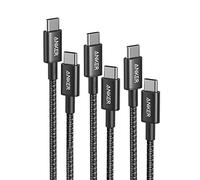 Anker cable usb c carga rapida, 333 cable usb c 2.0, 100 W carga rápida para iPhone 15/15Pro/15Plus/15ProMax MacBook Pro 2020, iPad Pro 2020, iPad Air 4, Samsung Galaxy S23+/S23, y más(1m+1,8m+3m)