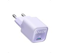 Anker Cargador USB C GAN 30 W, Cargador iPhone 511 (Nano 3), Cargador rápido PIQ 3.0 PPS, Compatible con iPhone 17/17 Pro MAX Air/16/15/14/13/12, Samsung Galaxy, Pixel 4/3, iPad, Macbook Air