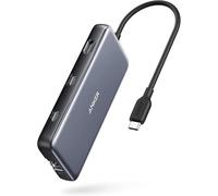 Anker 555 USB-C Hub (8 en 1) PowerExpand Adapter, 100W Power Delivery, 4K 60Hz HDMI, 10Gbps USB-C & 2 puertos USB-A,puerto Ethernet, lector de tarjetas memoria microSD&SD, para MacBook Pro y más