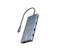 Anker 565Hub USBC11en 1,Docking station,puertos de USB-C y USB-A de10 Gbps,HDMI 4Ky DisplayPort, suministro de energía de100W,2 puertos de datos USB 2.0,Ethernet,AUX,microSD y ranuras para tarjetas SD