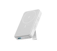 Anker 633 Batería magnética, cargador portátil inalámbrico de 10,000 mAh, banco de energía USB-C de 20 W con soporte, compatible con Magsafe para iPhone 16/15/14 Series (blanco)