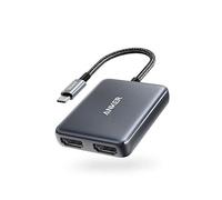 Anker Adaptador USB-C a HDMI Dual, Adaptador USB-C Compacto y portátil, Compatible con 4K a 60 Hz y 4K a 30 Hz Dual, para MacBook Pro, MacBook Air, iPad Pro, XPS y más(Compatible con Thunderbolt 3)