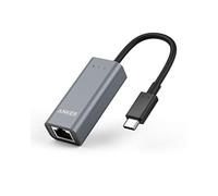 Anker Adaptador USB Tipo C a Ethernet para Dispositivos USB Tipo C, Incluyendo el Nuevo MacBook, ChromeBook Pixel y más (Aluminio Plateado)