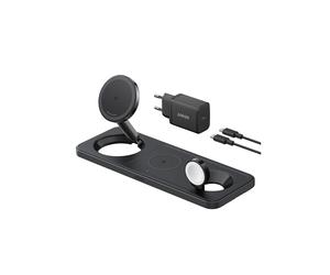 ANKER ANK-PWCHARGER-3-IN-1-B 3-in-1 kabelloses Ladegerät Anker - MagGo-Technologie - Schnellladen: iPhone, AirPods, Apple Watch