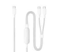 Anker Cable, 2-in-1 USB C to USB C Braide Cable 140W Max,Fast Charging for iPhone 16/16 Pro Max/15 Series,MacBook Air/Pro,and More(1,2m, Blanco)