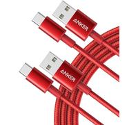 Anker Cable USB C a USB-A, Pack de 2, USB 2.0 de Nylon, 1,8 m
