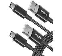 Anker Cable USB C a USB-A, Pack de 2, USB 2.0 de Nylon, 1,8 m