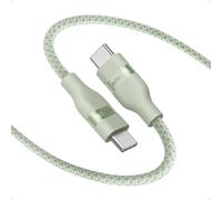 Anker Cable USB C a USB C Trenzado Reciclado de 240 W, Cable de Carga Rápida con Cargador de Tipo C para iPhone 16/16 Pro/16 Plus/16 Pro Max, MacBook Pro, iPad Pro, iPad Air, Galaxy S23(1,8m, Verde)