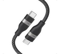 Anker Cable USB C a USB C Trenzado Reciclado de 240 W, Cable de Carga Rápida con Cargador de Tipo C para iPhone 16/16 Pro/16 Plus/16 Pro Max, MacBook Pro, iPad Pro, iPad Air 4, Galaxy S23(0,9m, Negro)