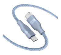 Anker Cable USB C a USB C Trenzado Reciclado de 240 W, Cable de Carga Rápida con Cargador de Tipo C para iPhone 16/16 Pro/16 Plus/16 Pro Max, MacBook Pro, iPad Pro, iPad Air, Galaxy S23(1,8m, Azul)