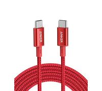 Anker Cable USB C Carga Rapida, 100W Nuevo Cable de Nylón con USB C 2.0, para iPhone 16/15, 16/15 pro, MacBook, iPad, Samsung Galaxy S23(3m, Rojo)