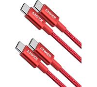 Anker Cable USB C Carga Rápida 60W de Nylón, Pack 2, 1 m, Rojo