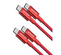 Anker Cable USB C Carga Rápida 60W de Nylón, Pack 2, 1 m, Rojo