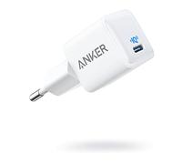 Anker Cargador iPhone Carga Rapida USB C 20 W 511 (Nano),PIQ 3.0 Mini,Adecuado para iPhone 16/16 Mini/16 Pro/16 Pro MAX/15/14,Galaxy,Pixel 4/3,iPad Pro,AirPods Pro,Blanco Mate
