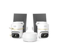 Anker eufy eufyCam C37 Edición 4K, 2+1 cámara Solar inalámbrica Exterior | Seguimiento por IA con giro e inclinación de 360°, detección de personas, mascotas y vehículos, panel solar, visión en color