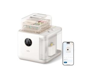 Anker eufy S1 Pro Lavabiberones, esterilizador y secador, descalcificador | todo en uno: 3D HydroBlast de 360°, vapor a 100 °C, secado rápido y ablandador integrado, piezas del sacaleches